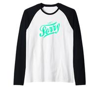 Light Teal Aqua I Ain't Sorry Light Teal Aqua Raglan Baseball Tee