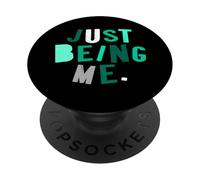 Light Teal Aqua Just How I Be Teal Aqua Graphic PopSockets Adhesive PopGrip