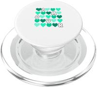 Light Teal Aqua Spell Out The Love Teal Aqua Graphic PopSockets PopGrip for MagSafe