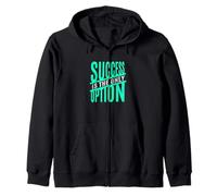 Light Teal Aqua Success Only Light Teal Aqua Graphic Zip Hoodie