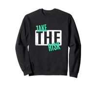 Light Teal Aqua Take The Risk Light Teal Aqua Graphic Sweatshirt