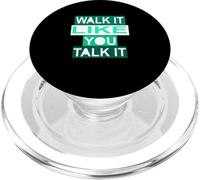 Light Teal Aqua Walk/Talk IT Light Teal Aqua Graphic PopSockets PopGrip for MagSafe