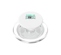 Light Teal Aqua You Already Know What Time Aqua Graphic PopSockets PopGrip for MagSafe