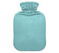 Light Teal Hot Water Bottle with Cover for Pain Relief Hot Water Bag for Pregnant, 1L