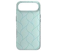 Light Teal White Wave Curve Organic Nature Pattern Case for iPhone Air