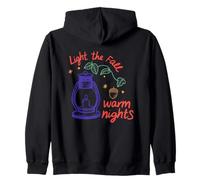 Light The Fall Warm Nights Lantern Design Zip Hoodie