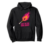 Light The Fire Twirl Design - Neon Match Flame Pullover Hoodie
