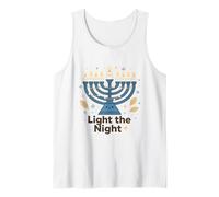 Light The Night Hanukkah Menorah Design Tank Top