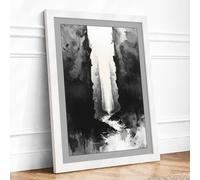 Light Through Darkness Minimalist Framed Wall Art Print A1 (84.1×59.4cm) White, Wall Decor for Living Room, Bedroom, Office & Home, Ready to Hang, Art Gift