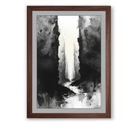 Light Through Darkness Minimalist Framed Wall Art Print A2 (59.4×42cm) Walnut, Wall Decor for Living Room, Bedroom, Office & Home, Ready to Hang, Art Gift