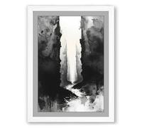 Light Through Darkness Minimalist Framed Wall Art Print A3 (42×29.7cm) White, Wall Decor for Living Room, Bedroom, Office & Home, Ready to Hang, Art Gift