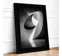 Light Through Form Industrial Framed Wall Art Print A4 (29.7×21cm) Black, Wall Decor for Living Room, Bedroom, Office & Home, Ready to Hang, Art Gift