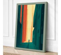 Light Through Narrow Passage Canvas Wall Art Print 18x12 Inch (46 x 30 cm)