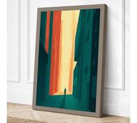 Light Through Narrow Passage Canvas Wall Art Print 36x24 Inch
