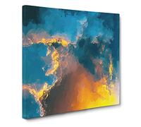 Light Through the Clouds Canvas Print | Gallery Wrapped 30mm Frame Wall Art | 14x14 inches | Ready to Hang | Abstract Picture | Living Room Bedroom Lounge Office