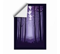 Light Through the Forest Scandinavian Unframed Wall Art Print A1 (84.1×59.4cm), Wall Decor for Living Room, Bedroom, Office & Home, Art Gift