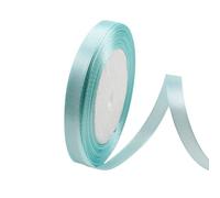 Light Tiffani Blue Satin Ribbon 10mm, 23 Meters Blue Fabric Ribbons Double Sided Silk Ribbons for Gift Wrapping, Crafting, Hair Bows, Balloons, Sewing, Cakes, Wedding Party, Christmas Decoration