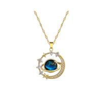 Light Titanium Steel Star Necklace for Women Gold Color Planet Star Astronaut Pendant Choker Necklaces Jewelry Gifts