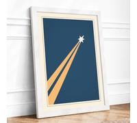 Light to Tomorrow Minimalist Framed Wall Art Print A3 (42×29.7cm) White, Wall Decor for Living Room, Bedroom, Office & Home, Ready to Hang, Art Gift