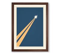 Light to Tomorrow Minimalist Framed Wall Art Print A4 (29.7×21cm) Walnut, Wall Decor for Living Room, Bedroom, Office & Home, Ready to Hang, Art Gift
