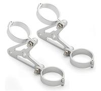 Light Tube Clamp Headlight Bracket 40MM 41MM 48MM 50MM 51MM Universal Motorcycle Headlight Bracket Head Lamp Fit for Suzuki Fit for Honda Fit for Yamaha(40MM Sliver)