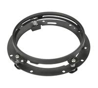 Light Tube Clamp Headlight Bracket 7 Inch Round Headlight Ring Mounting Bracket Fit for Harley Road King Motorcycle Headlight Mount(Black)