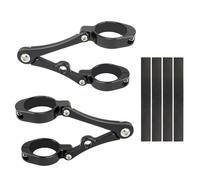 Light Tube Clamp Headlight Bracket for 33-54mm Bracket Mount Clamp Fork Tube Light Holder Fit for Bobber Fit for Cafe Fit for Racer Universal Accessories(52 54mm Black)