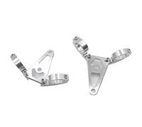 Light Tube Clamp Motorcycle Headlight Mounting Bracket Silver CNC 27mm 30mm 45mm Front Fork Tube Fit for Honda Monkey Parts Headlight Bracket(27mm)