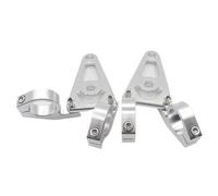 Light Tube Clamp Motorcycle Headlight Mounting Bracket Silver CNC 27mm 30mm 45mm Front Fork Tube Fit for Honda Monkey Parts Headlight Bracket(45mm)
