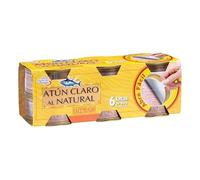 Light Tuna in Water, 6 Cans x 80g, Boneless and Skinless, Whole Fish, Pack of 3