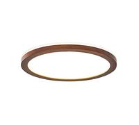 Light, Ultra-Thin 1.1in Solid Wood Round LED Flush Mount Ceiling Light, Three-Color Dimming Ceiling Lamp, Acrylic Lamp Shade, Simple Flat Ceiling Light Fixture