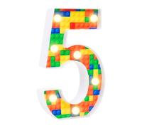 Light up 5 Numbers, Decorative Led Number Lights, Birthday Decorations, 8.5inch Lighted Number Sign for Birthday Party Wedding Anniversary Home Wall Decor (number-5)