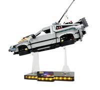 Light Up Acrylic Display Stand for Lego Back to The Future Delorean 10300,5MM Acrylic Lego Display Holders,Apply for Back to The Future Time Machine only(No Model Set Included)