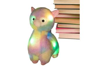 Light Up Alpaca Stuffed Animal - Adorable Plush Alpaca Soothing Toy | LED Stuffed Animal Night Light - for Kids Boys Girls Home Nursery Playroom Daycare Bedtime Nighttime Naptime Sleep Birthday Christ