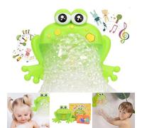 Light Up Baby Bath Bubble Toy, Automatic Frog Bubble Maker Kids Bath Bubble Machine with 24 Music Baby Fun Bath Toys