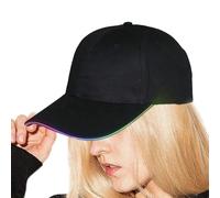 Light Up Baseball Cap - Comfortable LED Headwear, Red Caps, Party Wear, Adjustable Fit | Christmas LED Caps for Sporting Events, Dance Parties, Night Meetings, Fun