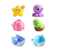Light Up Bath Toys - 6X Colorful Floating Sea Animal Set, Waterproof Glow Design, Interactive Water Play Figures, Preschool Sensory Activity Pack | Bright LED Modules With Automatic Water Activated Li