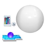 Light Up Beach Balls,40cm Waterproof Inflatable summer Game Toy - with Remote Control Swimming Pool Balls - for Adults Family Party Swimming Summer Outdoor Night Yard