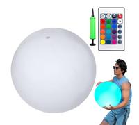 Light Up Beach Balls - 60cm PVC, LED Remote Control, 16 Colors, Inflatable | Perfect For Pool Parties Fun, Kids Adult Sports Activities, Summer Birthday Celebration, Water Game Entertainment, Neon