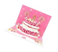 Light Up Birthday Card With Music Celebration Card Family Gathering Paper Texture Suitable For Surprise Gifts Birthday