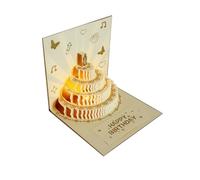 Light Up Birthday Card With Music Celebration Card Family Gathering Paper Texture Suitable For Surprise Gifts Portable Birthday