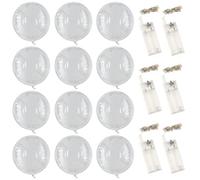 Light Up Bobo Balloons, Luminous Balloons 20 Inch Bobo Helium Balloon with 2M String Lights Up Balloon for Wedding Party Decoration 22PCS