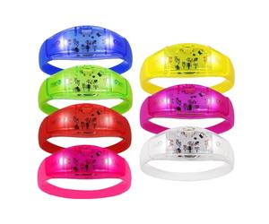Light Up Bracelet - 7 Pieces Comfortable Flexible Safety Accessories, 75 mAh Kids Led Bracelets, 3.0V light up bracelets for Children Boy Home Indoor Outdoor Activities Camping School Night