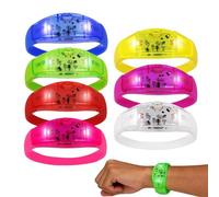 Light Up Bracelets - 7-Piece Voice-Activated Sound Control Glow Wristbands, Multicolor Music Sensitive Flash Wristbands | Tear Resistant Silicone LED Party Favors For Kids Boys Girls Birthday Wedding
