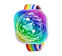 Light Up Bracelets - Disco Ball LED Lamp | Portable Wearable Wristbands with Suction Cup | Car Decor Dance Club Party Stage Lights | USB Rechargeable Multicolor Flashing Ambience Accessory