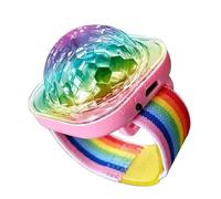 Light Up Bracelets, Disco Ball Wristband, USB Charging Portable Wearable Bracelets LED Lamp with Suction Cup for Room Car Dance Club, Refer to description, ABS + PC, unisex