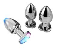 Light up Butt Plug Sex Toys for Male, Vibrating Anal Plug with 9 Vibrating Modes, Anal Training Heart LED Prostate Massager, APP Control Adult Sex Toys for Women Men Gay (Set)