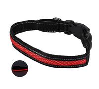 Light Up Cat Collar, LED Dog Collar Dog Luminous Collar With Reflective Strips Light Up Dog Collars Rechargeable Glow In The Dark Dog Collar for Cats, Small, Medium and Large
