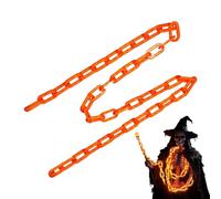 Light Up Chain - 3.94ft 47.24 Inch LED Halloween Solar Creepy, Skeleton Chain String Light | Outdoor Decoration for Yard Garden Fence Porch Railing Window Frame Using Accessories
