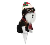 Light Up Christmas Garden Stakes with Light String LED Lighted Cute 2D Acrylic Dog Yard Stake Christmas Decorations Outdoor for Farmhouse, Garden, Patio, Lawn (Dog 9, 35 * 20 * 0.3cm)